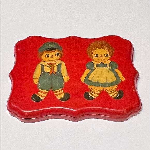 Vintage Raggedy Ann and Andy Wooden Wall Plaque - Picture 7 of 11